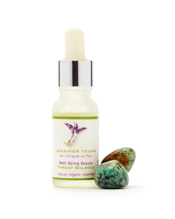 Well Being Beauty Chakra Stone and Essential Oil Set for Meditation- Throat - 12g - Jennifer Young